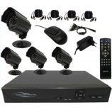 Kit Monitoramento (DVR 4 Canais +4 câmeras+ Cabos)